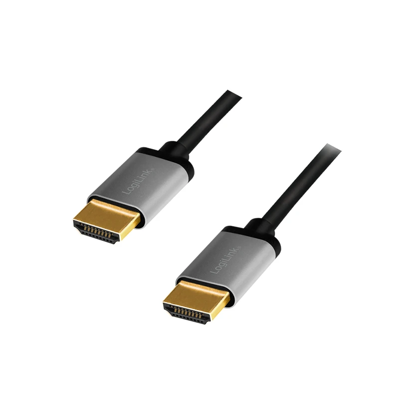 Image of LogiLink CHA0100 HDMI cable 1m HDMI Type A (Standard) Black. Grey