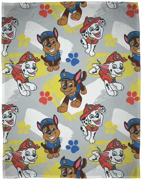 image of Paw Patrol Kids Fleece Throw - Multicoloured - 150X100cm