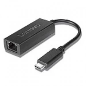 image of Lenovo GX90M41965 USB-C RJ-45 Black cable interface/gender adapter