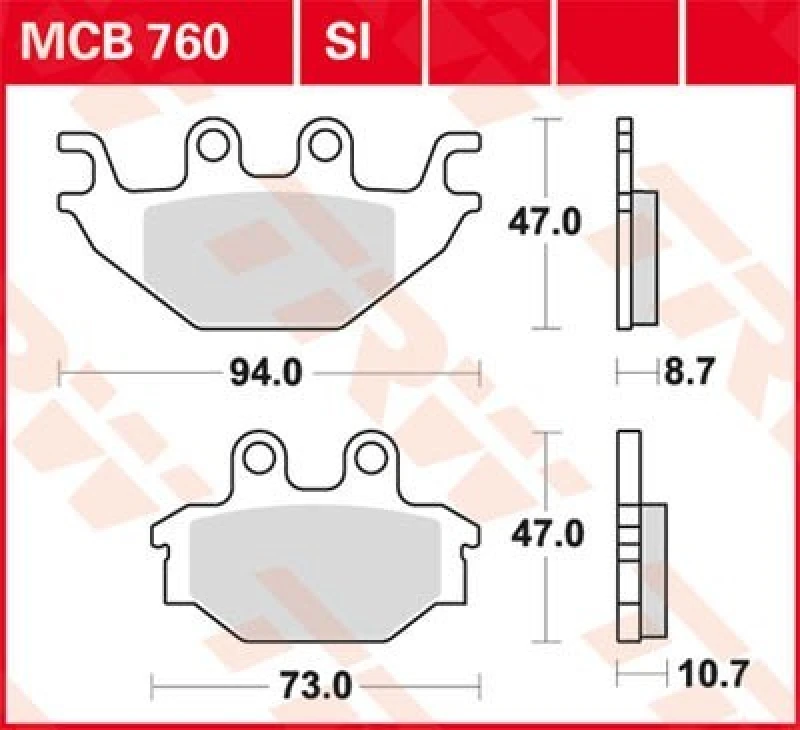 Image of TRW MCB760SI Brake pad set Brake Pad Set,disc brake (402)