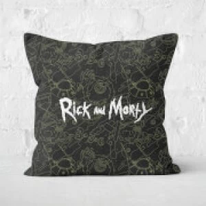 image of Rick And Morty Square Cushion - 40x40cm - Soft Touch