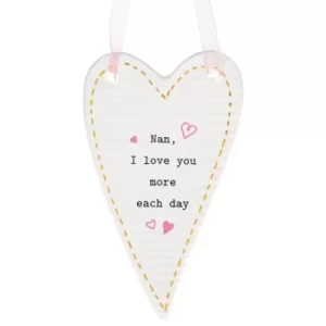 Image of Thoughtful Words Mother's Day Heart Plaque Nan
