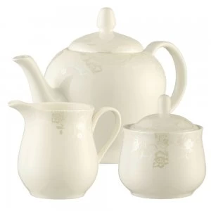 image of Belleek Living Evermore Teapot Sugar Cream Set