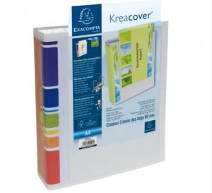 Image of Exacompta Kreacover LAF A4 80mm Spine WH PK10