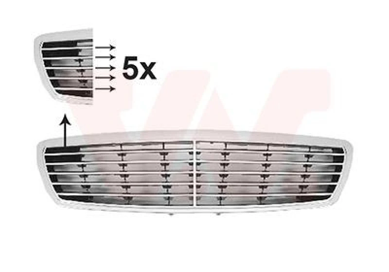 Image of VAN WEZEL Radiator Grille VAN WEZEL 3041514