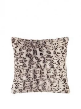 Image of Cascade Home Leopard Luxury Textured Cushion - Grey