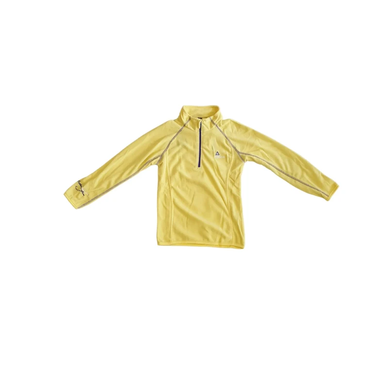 Image of Peak Mountain Micro fleece half zip sweatshirt for girls Peak Mountain Gafine Jaune Female 12 ans GAFINE/AF/1-JAUNE