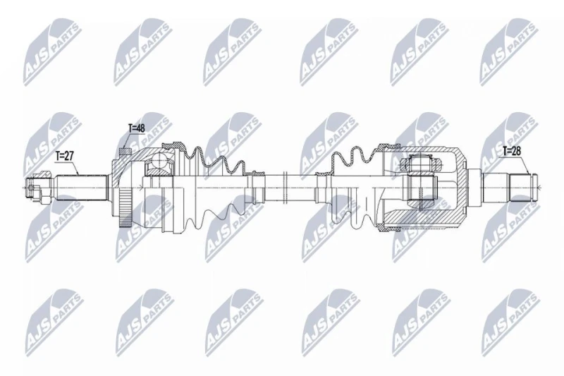 Image of NTY NPW-KA-414 Drive shaft Front Axle Left Drive Shaft (13)