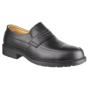 image of Amblers Safety Mens FS46 Mocc Toe Safety Slip On Shoe (13 UK) (Black)