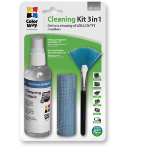 image of Colorway Multipurpose 3 in 1 Cleaner Set with Microfiber Cloth for Screen and Monitor