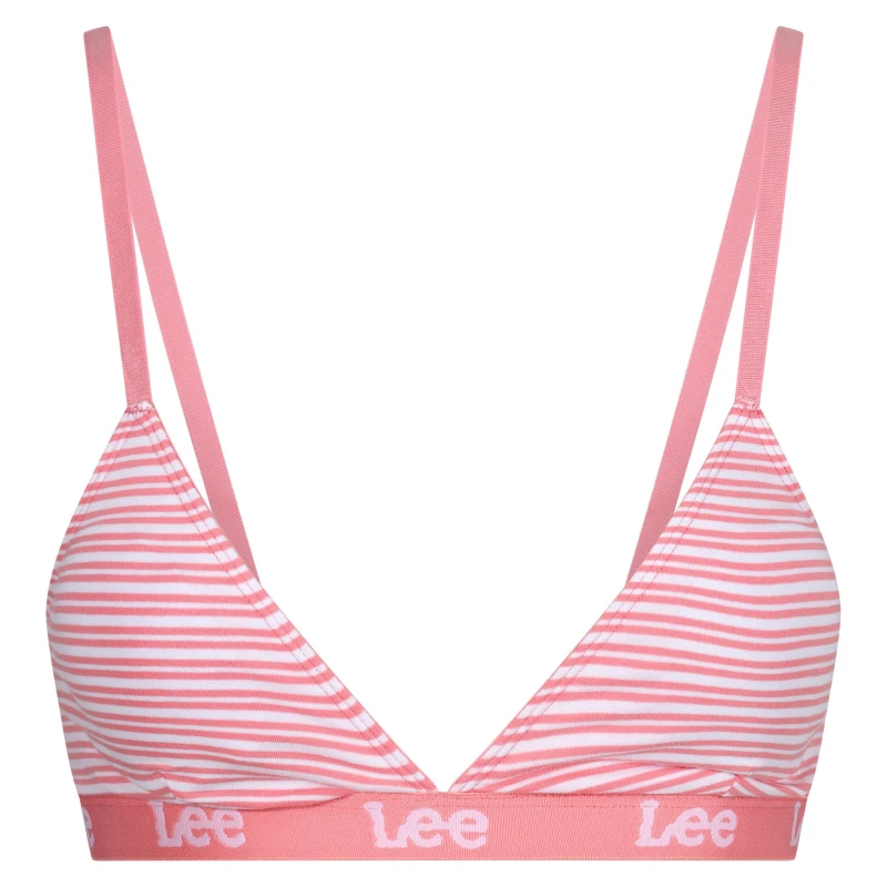 Image of Lee Striped Logo Bralette - Pink Pink 10
