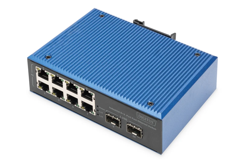 Image of Digitus Industrial 8+2 port Fast Ethernet switch