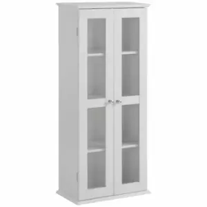 image of HOMCOM CD Cabinet - Holds Up To 100 CDs White