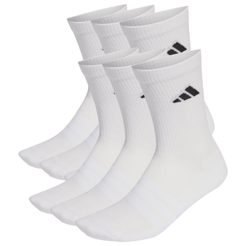 Image of Adidas adidas Crew 6 Pack Socks White Male 6/5-8 AG95902