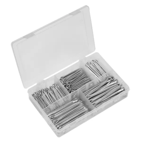 Image of Sealey AB003SP Split Pin 230pc Large Sizes Imperial & Metric