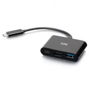 image of C2G USB-C 3-in-1 Mini Dock with HDMI, USB-A, and USB-C Power...