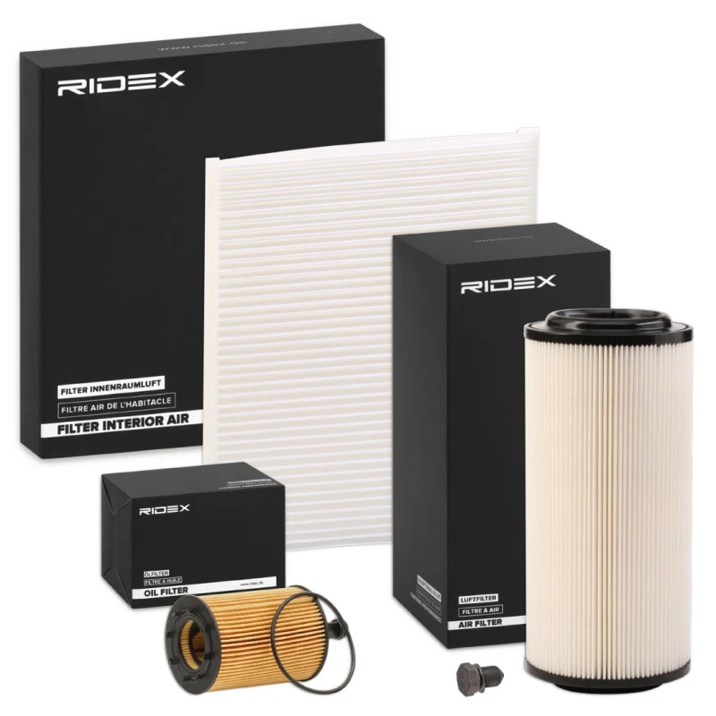 Image of RIDEX 4055F20633 Filter Set with gaskets/seals, with seal ring Filter Set (4055)