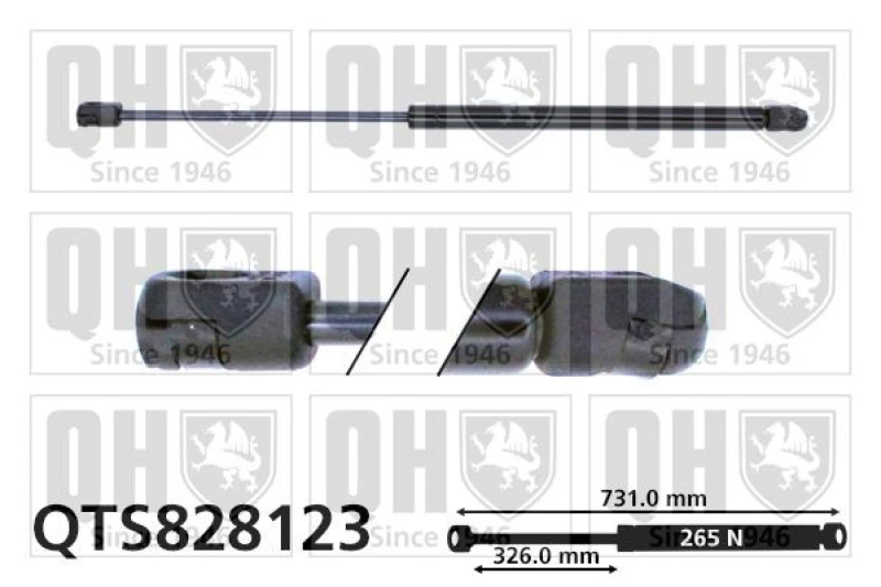 Image of QUINTON HAZELL Bonnet strut QUINTON HAZELL QTS828123