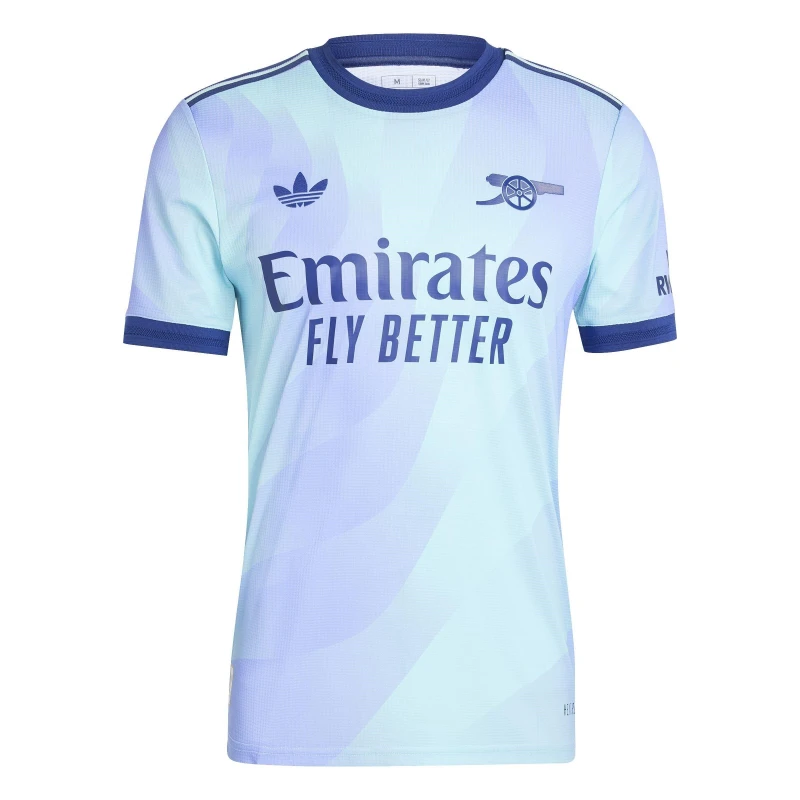 Image of adidas Arsenal Authentic Third Shirt 2024 2025 Adults Claqua/Ltflpu male XS
