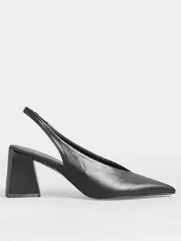 image of Long Tall Sally Slingback Court Black, Size 10, Women