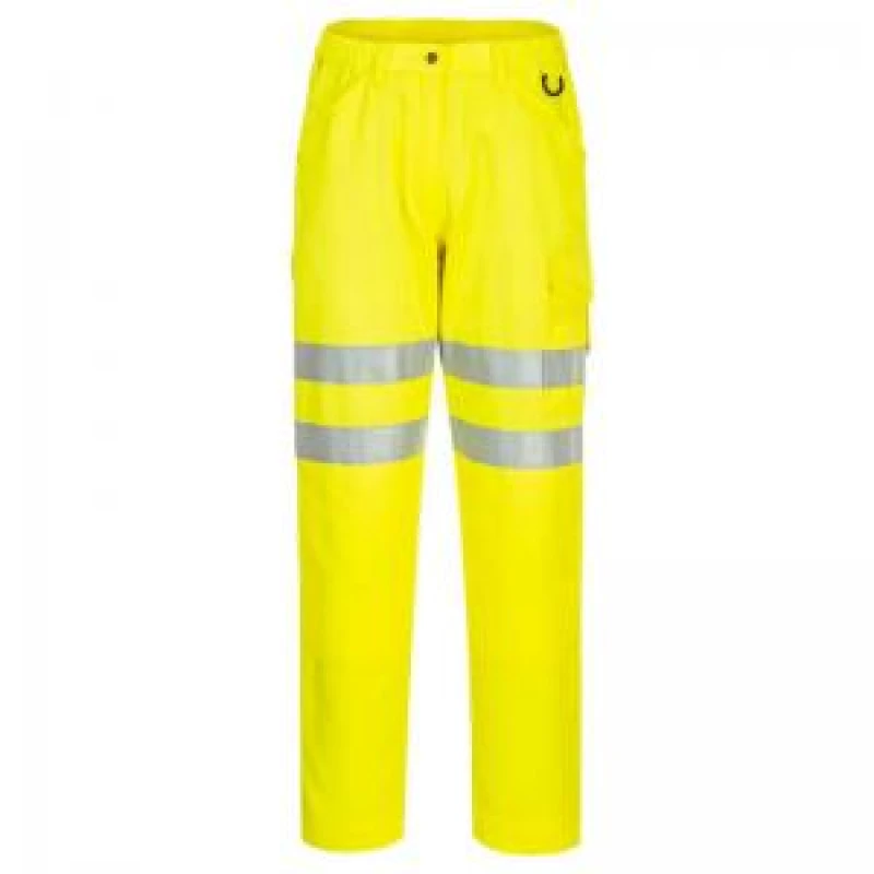 Image of Portwest Eco Hi Vis Work Trousers EC40YER28 Colour: Yellow
