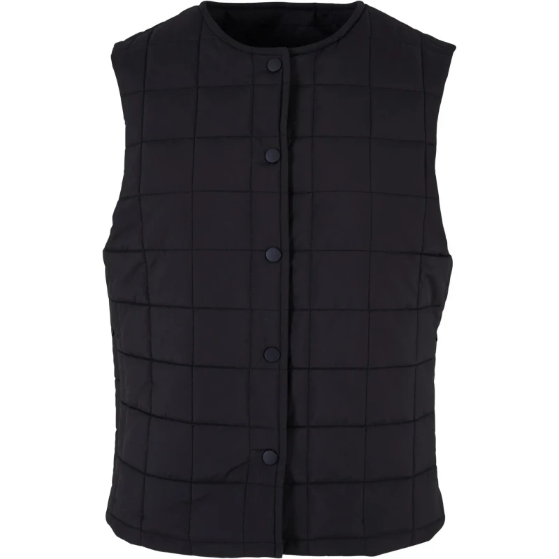 Image of Urban Classics Womens lined sleeveless jacket Urban Classics Noir Female L