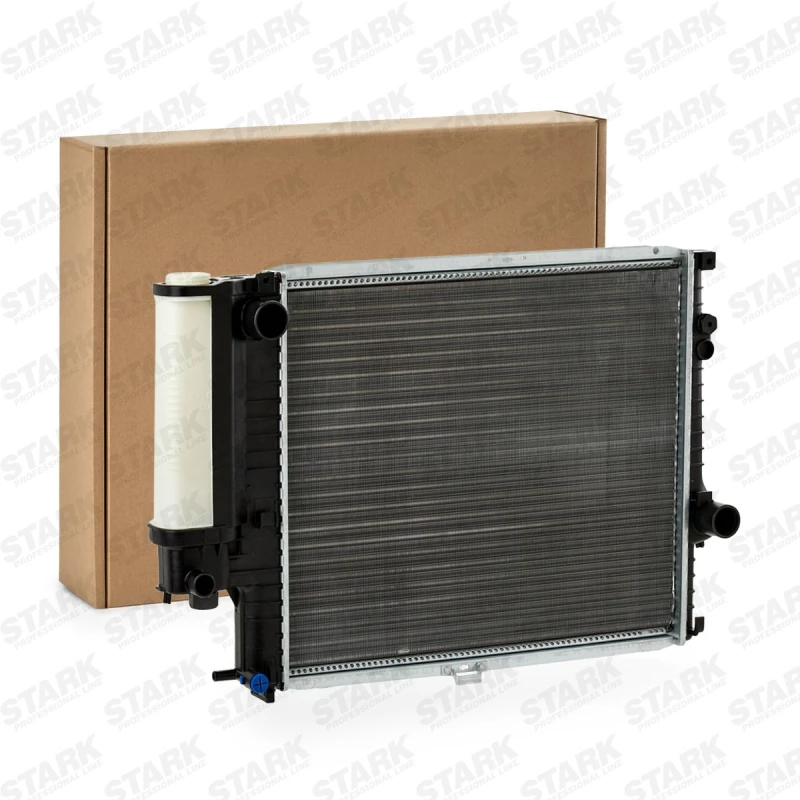 Image of STARK SKRD-0120019 Engine radiator Manual-/optional automatic transmission, Plastic Aluminium, Plastic Radiator,engine cooling (470)