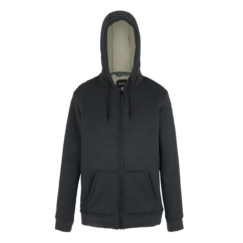 Image of Regatta Regatta Men Naddle Hooded Full-Zip Insulating Active Fleece in Jet Black Size: 3X-Large Jet Black XXXL Male 5063516103851