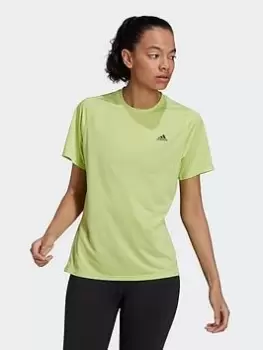 Image of adidas Run Icons Running Tee, Green Size XS Women