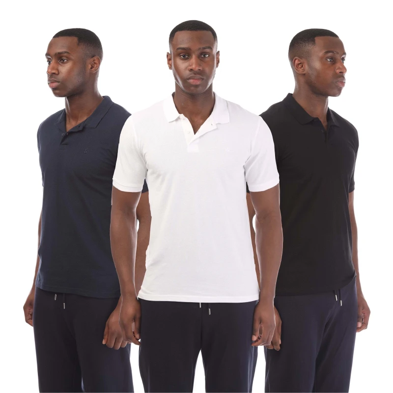 Image of Jack and Jones 3 Pack of Basic Polo Shirts Multi Colour male S