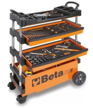 Image of Beta Tools C27S-G Folding Tool Trolley Ideal for Outdoor Jobs - Grey 027000202