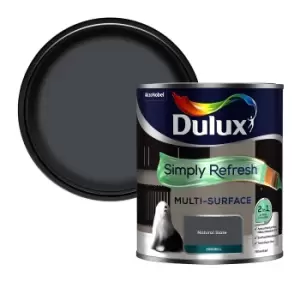 Image of Dulux Simply Refresh Multi Surface Natural Slate Eggshell Paint 750ml