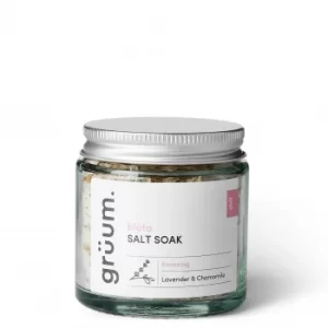 image of gruum blota Lavender and Chamomile Bath Salt Soak 120g