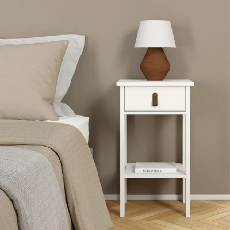 Image of Furniture To Go Madrid Bedside Table with 1 Drawer White