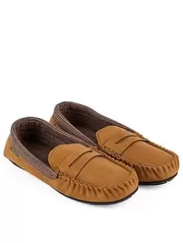 Image of TOTES Suedette Moccasin Slipper - Biscuit, Biscuit, Size L, Men