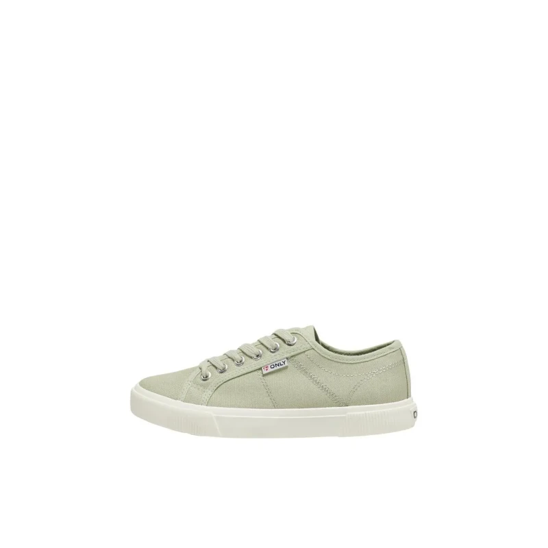 Image of ONLY SHOES Nicola Low Top Trainers in Canvas Khaki Women 36 (3.5);37 (4);39 (5.5 to 6);40 (6.5)
