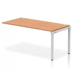 Image of Impulse Bench Single Row Ext Kit 1600 Silver Frame Office Bench Desk