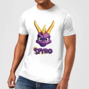 Image of Spyro Face Mens T-Shirt - White - 5XL