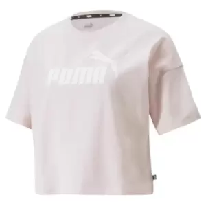 Puma Logo Crop T Shirt - Pink