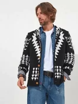 Image of Joe Browns Joe Browns Feeling Wild Cardigan - Black, Size 2XL, Men