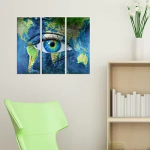 Image of BME033 Multicolor Decorative Framed MDF Painting (3 Pieces)