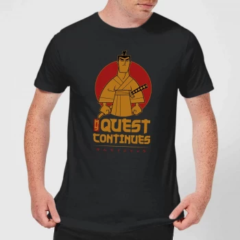 Image of Samurai Jack My Quest Continues Mens T-Shirt - Black - 5XL