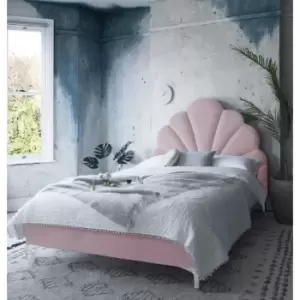 Image of Hendo Bed Double Plush Velvet Pink