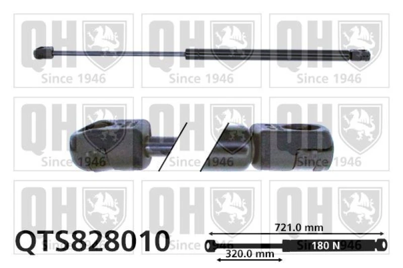 Image of QUINTON HAZELL Bonnet strut QUINTON HAZELL QTS828010