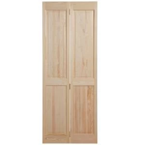 Image of 4 Panel Clear Pine Unglazed Internal Bi Fold Door H1981mm W762mm