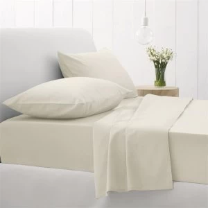 image of Sheridan 500tc cotton sateen flat sheet - Cream