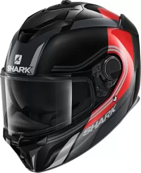 Image of Shark Spartan GT Tracker Helmet, black-red Size M black-red, Size M