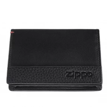 image of Zippo Black Nappa Leather Business Card Wallet (10.5 x 7.5 x 1.5cm)