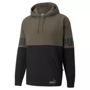 Image of Puma Power Colour Block Hoodie - Green