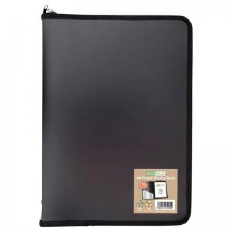 Image of Eco Eco 50% Recycled Display Book 30 Zipped Pockets A4 Balck eco090-S